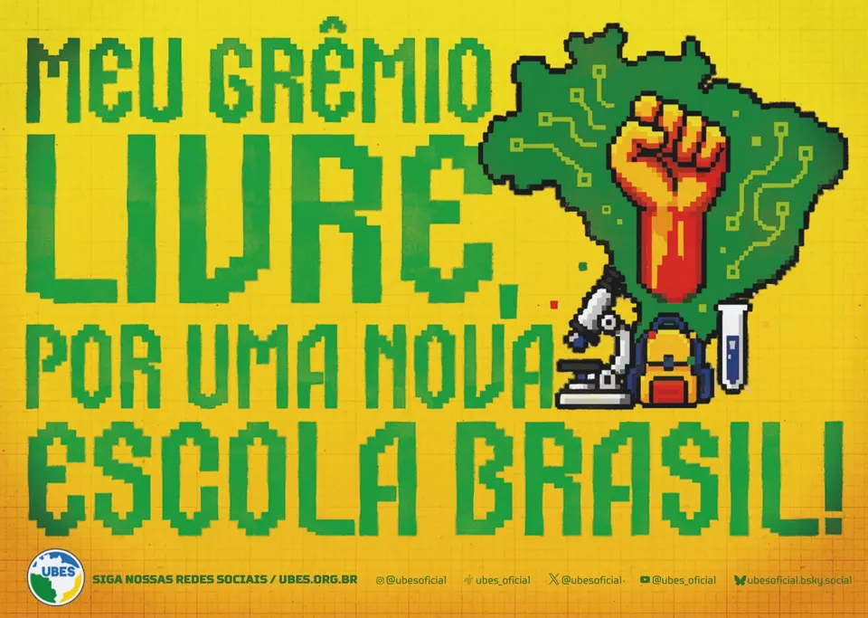 Capa da cartilha: Meu Grêmio Livre, por uma Nova Escola Brasil!
